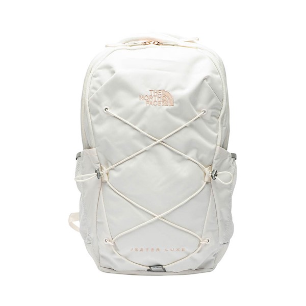 Womens The North Face Jester Luxe Backpack - Gardenia White / Burnt Coral Metallic