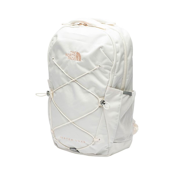 alternate view Womens The North Face Jester Luxe Backpack - Gardenia White / Burnt Coral MetallicALT4