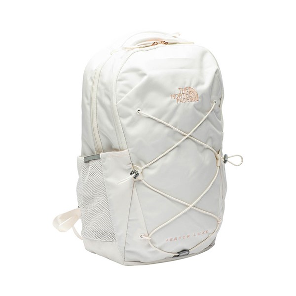 alternate view Womens The North Face Jester Luxe Backpack - Gardenia White / Burnt Coral MetallicALT4B
