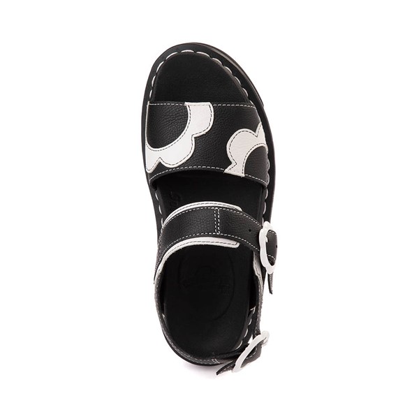 alternate view Womens Dr. Martens Voss II Floral Sandal - Black / WhiteALT2