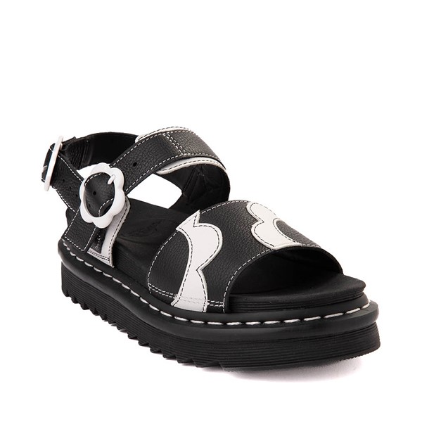 alternate view Womens Dr. Martens Voss II Floral Sandal - Black / WhiteALT5