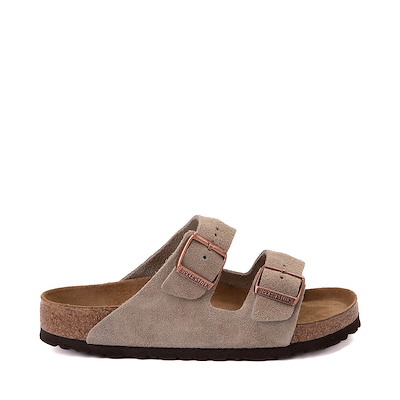 Main view of Mens Birkenstock Arizona Soft Footbed Slide Sandal - Taupe