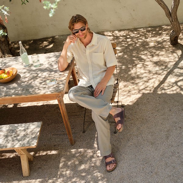 alternate view Mens Birkenstock Arizona Soft Footbed Slide Sandal - HabanaALT1B