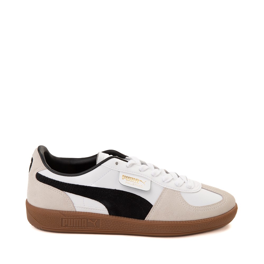 Womens PUMA Palermo Athletic Shoe White Vapor Gray Gum