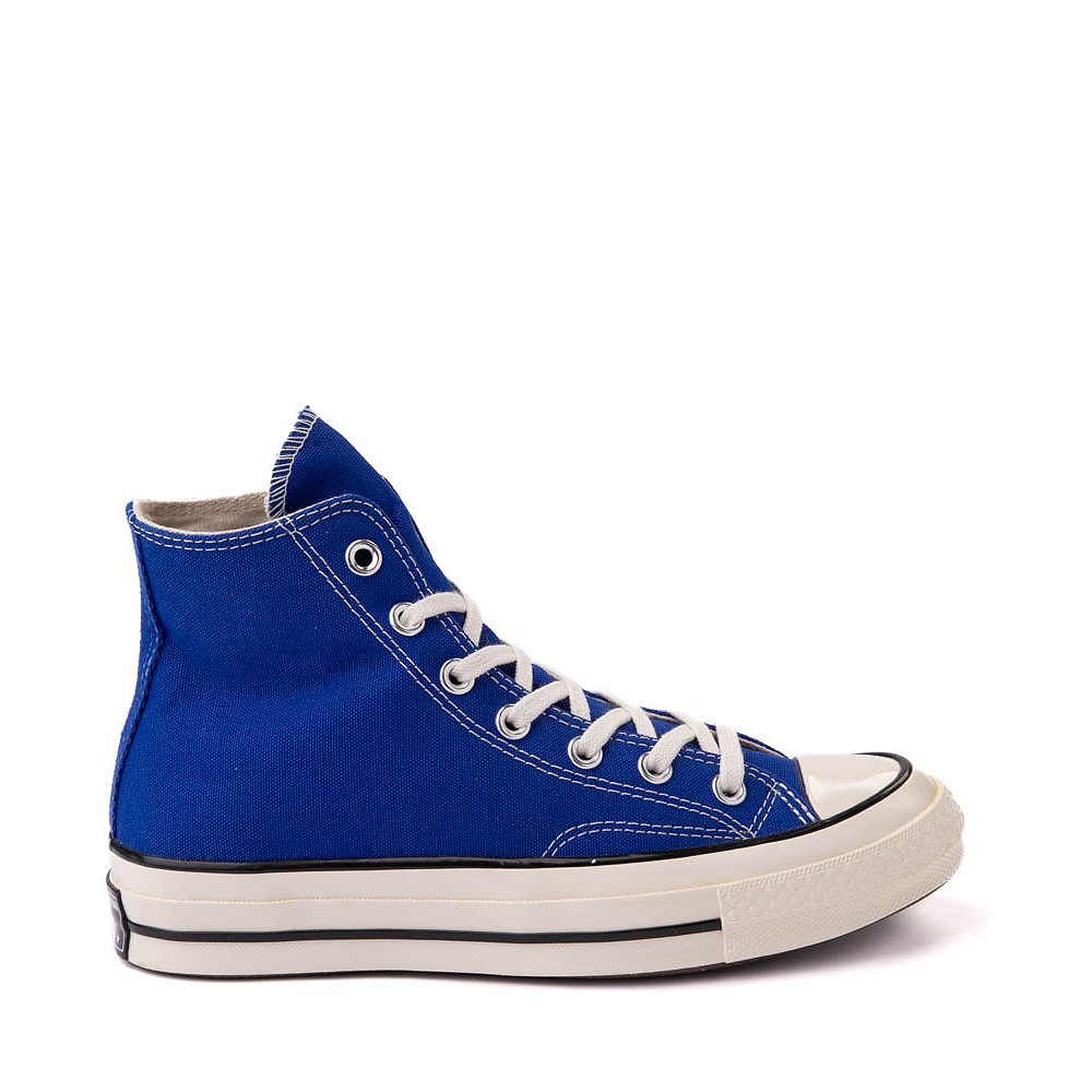 Blue and yellow store converse