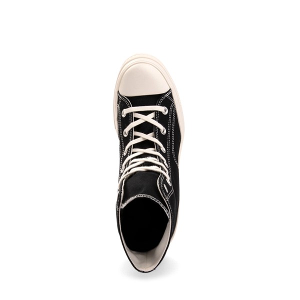 Chaussure montante talon Converse Chuck 70 De Luxe pour femmes Noire Blanche