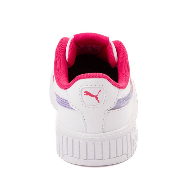 alternate view PUMA Carina 2.0 Athletic Shoe - Little Kid / Big Kid - White / PinkALT4