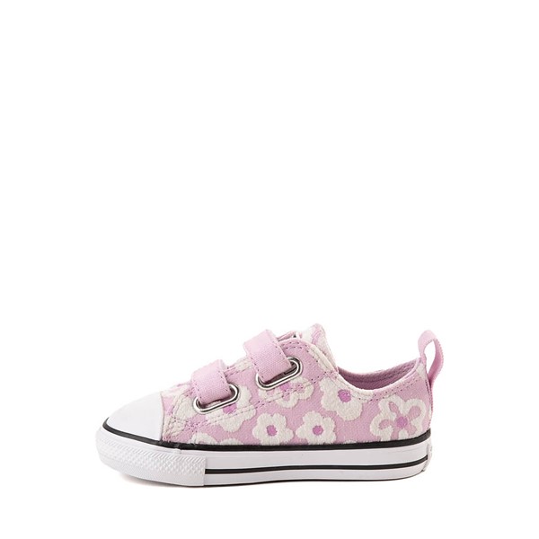 alternate view Converse Chuck Taylor All Star 2V Lo Floral Sneaker - Baby / Toddler - Stardust Lilac / Grape FizzALT1
