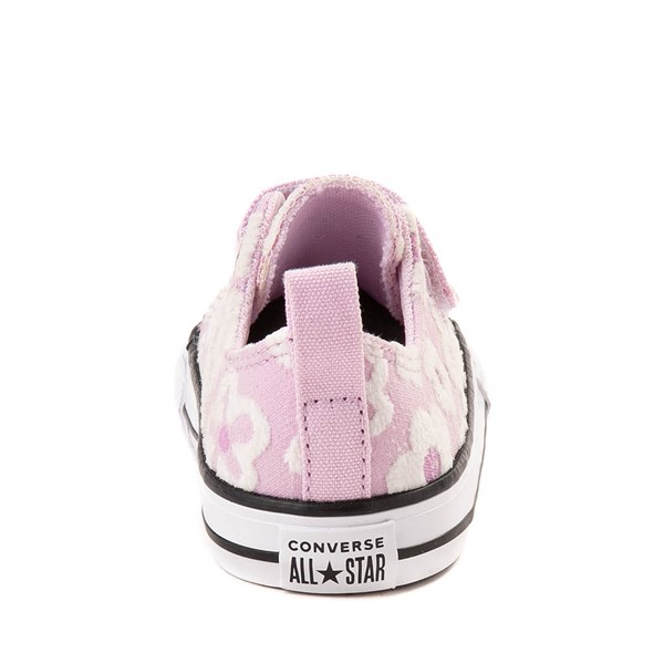 alternate view Converse Chuck Taylor All Star 2V Lo Floral Sneaker - Baby / Toddler - Stardust Lilac / Grape FizzALT4