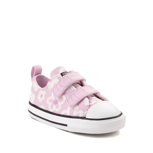 alternate view Converse Chuck Taylor All Star 2V Lo Floral Sneaker - Baby / Toddler - Stardust Lilac / Grape FizzALT5