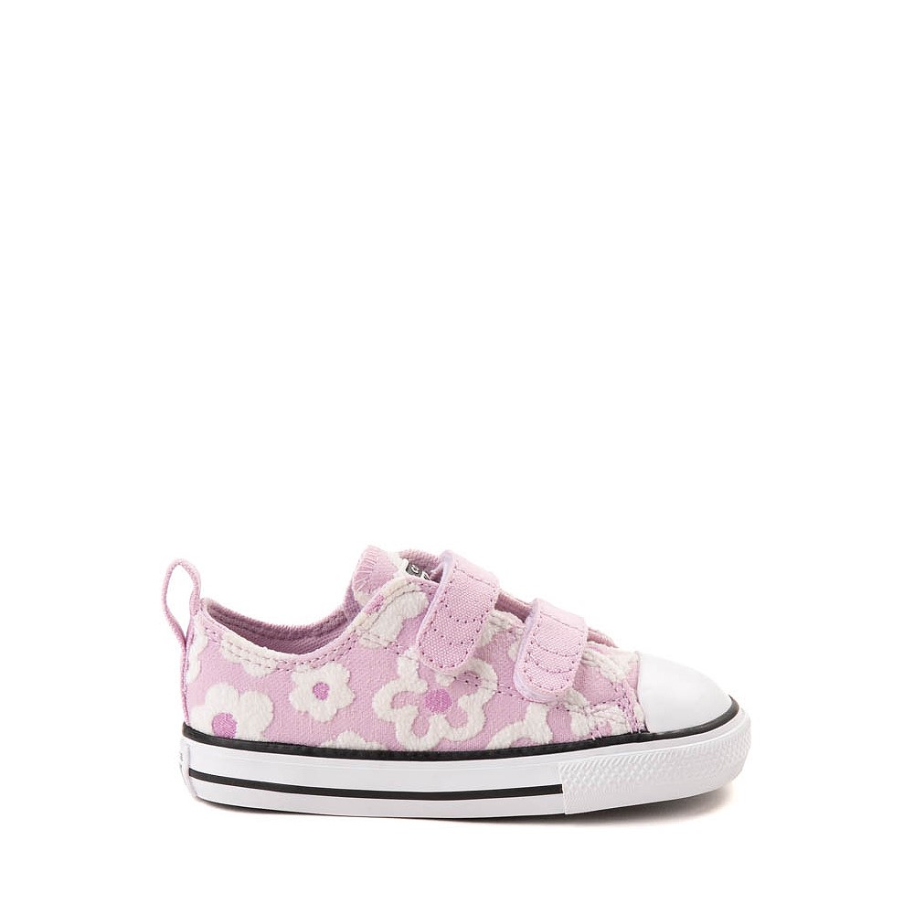 Converse Chuck Taylor All Star 2V Lo Floral Sneaker - Baby / Toddler - Stardust Lilac / Grape Fizz