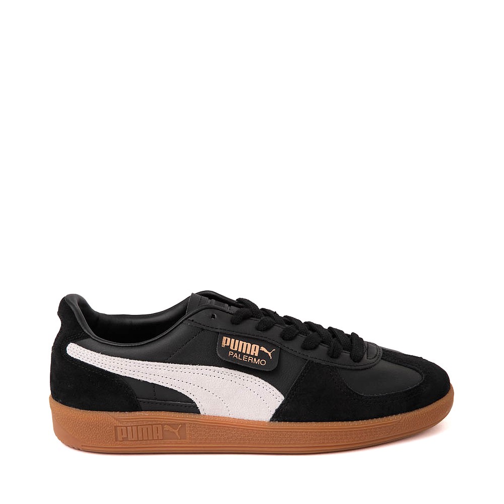 Mens PUMA Palermo Athletic Shoe - Black / Feather Gray / Gum