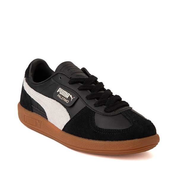 alternate view Womens PUMA Palermo Athletic Shoe - Black / Feather Gray / GumALT5