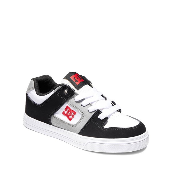 alternate view DC Pure Elastic Skate Shoe - Little Kid / Big Kid - White / Black / RedALT5
