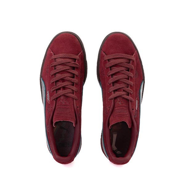 alternate view Mens PUMA x One Piece Suede Shanks Athletic Shoe - Regal Red / Future PinkALT2