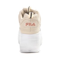 Womens Fila Disruptor Platform Wedge Athletic Shoe Whitecap Gray Cork Rose Gold JourneysCanada