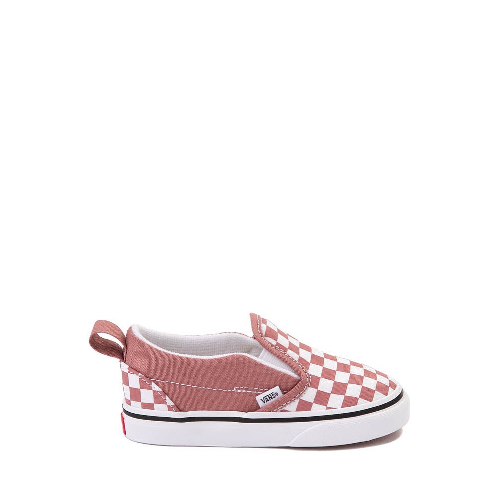 Vans Slip-On Checkerboard Skate Shoe - Baby / Toddler - Withered Rose