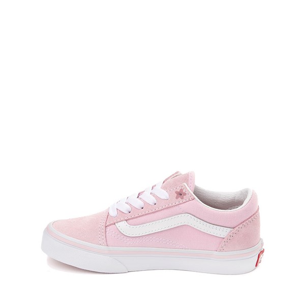 alternate view Vans Old Skool Flower Skate - Little Kid - Pink / True WhiteALT1