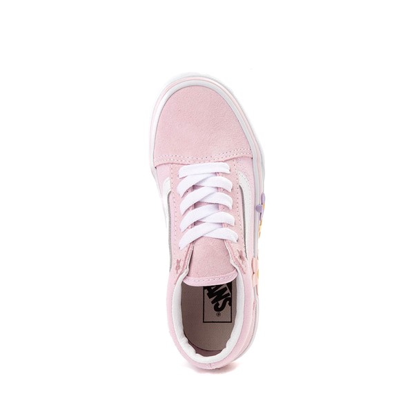 alternate view Vans Old Skool Flower Skate - Little Kid - Pink / True WhiteALT2