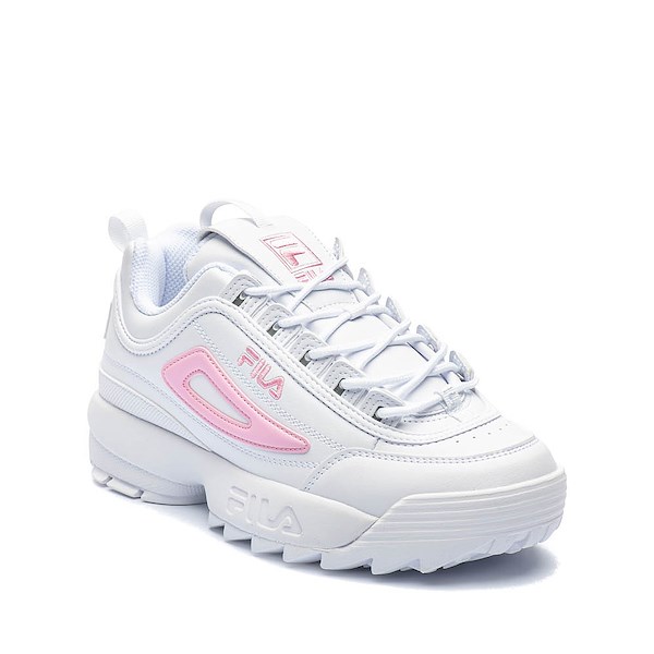 alternate view Fila Disruptor 2 Athletic Shoe - Little Kid - White / Pirouette PinkALT5