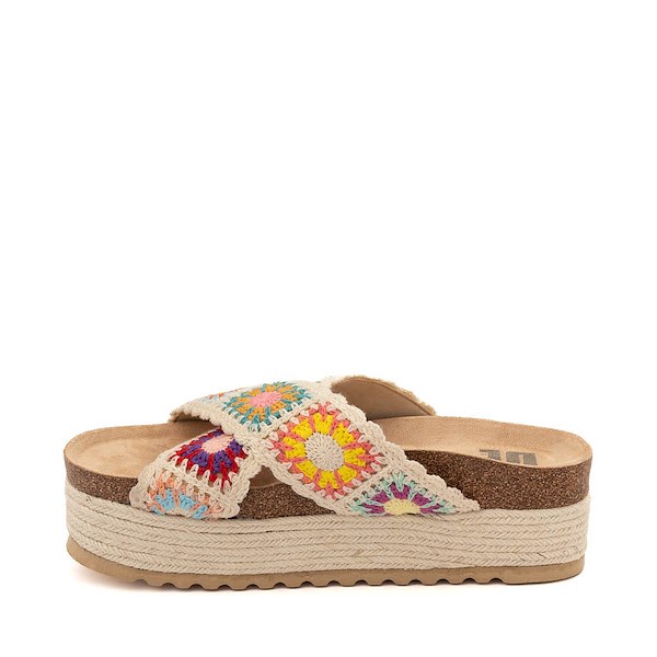 alternate view Womens Dirty Laundry Plays Platform Slide Sandal - Natural / MulticolorALT1