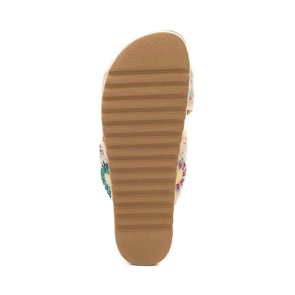 alternate view Womens Dirty Laundry Plays Platform Slide Sandal - Natural / MulticolorALT3