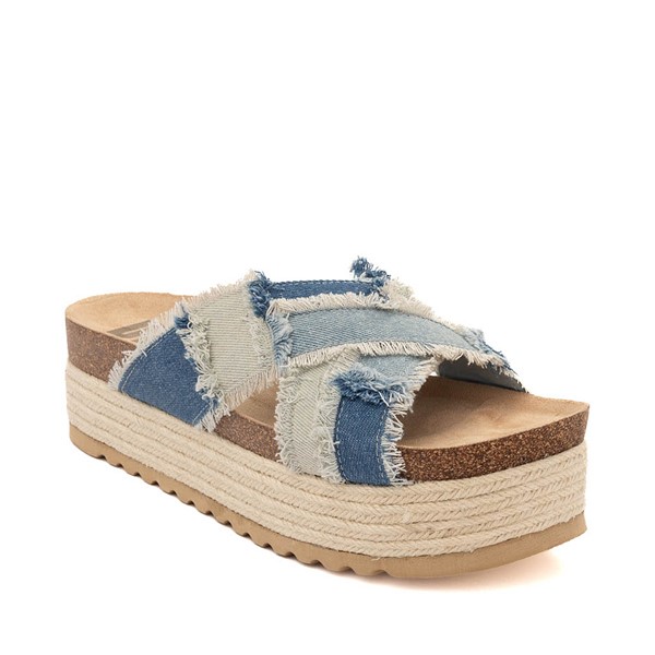 Womens Dirty Laundry Plays Platform Slide Sandal - Denim | JourneysCanada