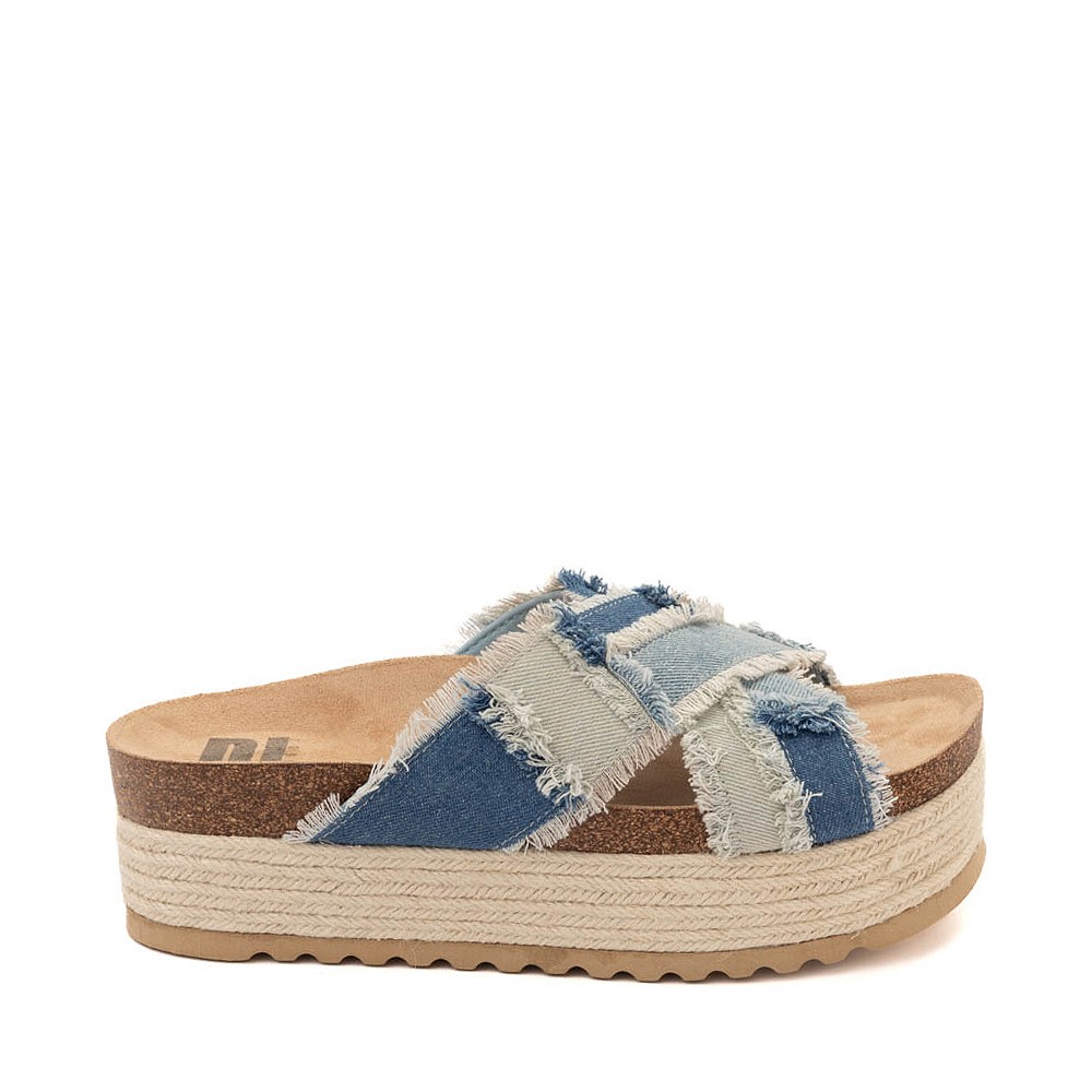 Womens Dirty Laundry Plays Platform Slide Sandal - Denim