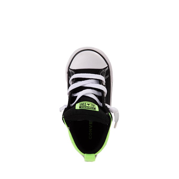 alternate view Converse Chuck Taylor All Star Axel Mid Sneaker - Baby / Toddler - Black / Slime GreenALT2