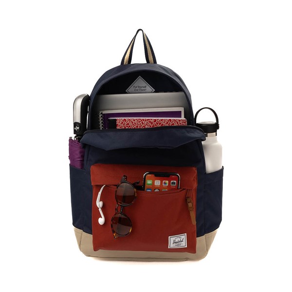 alternate view Herschel Supply Co. Heritage Backpack - Black Iris / Red Ochre / TwillALT1