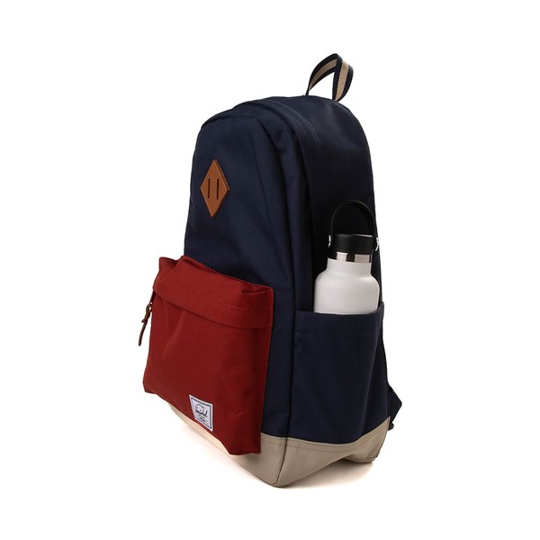 alternate view Herschel Supply Co. Heritage Backpack - Black Iris / Red Ochre / TwillALT4