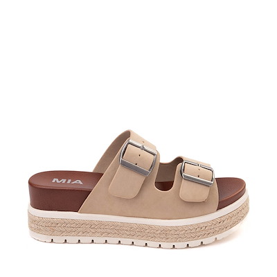 Womens MIA Kely-C Platform Slide Sandal - Sand