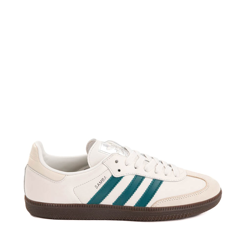 Womens adidas Samba OG Athletic Shoe Cloud White Legacy Teal Gum JourneysCanada