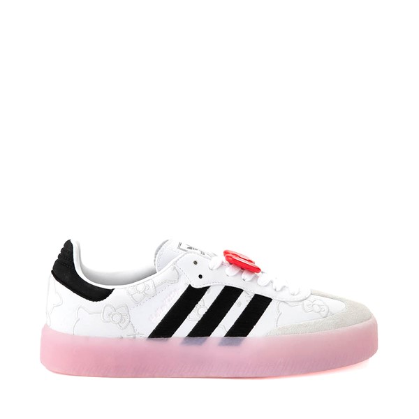 Womens adidas x Hello Kitty® Sambae Athletic Shoe - White / Core Black Clear Pink