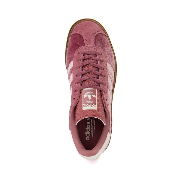 alternate view Womens adidas Gazelle Bold Athletic Shoe - Preloved Crimson / Sandy Pink / Off WhiteALT2