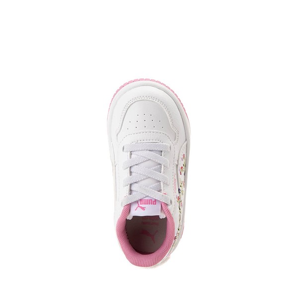 alternate view PUMA Carina Street Floral Athletic Shoe - Baby / Toddler - PUMA White / Mauved OutALT2