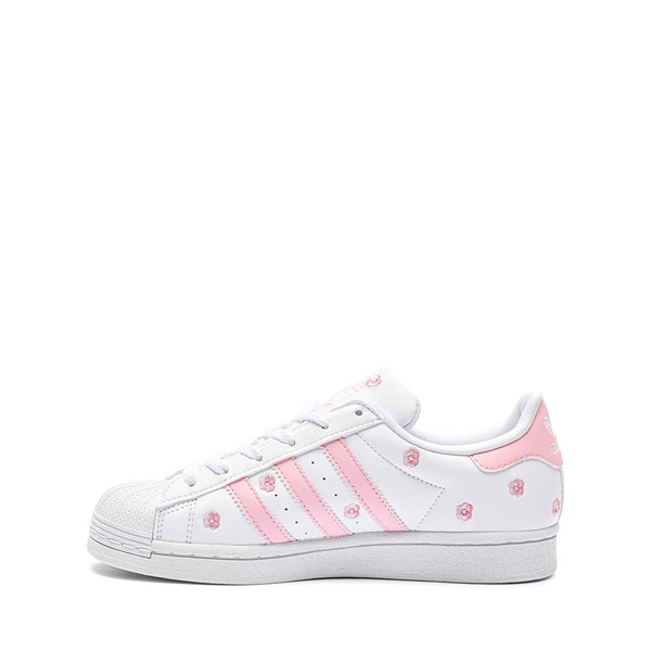 adidas Superstar Athletic Shoe - Big Kid White / Clear Pink