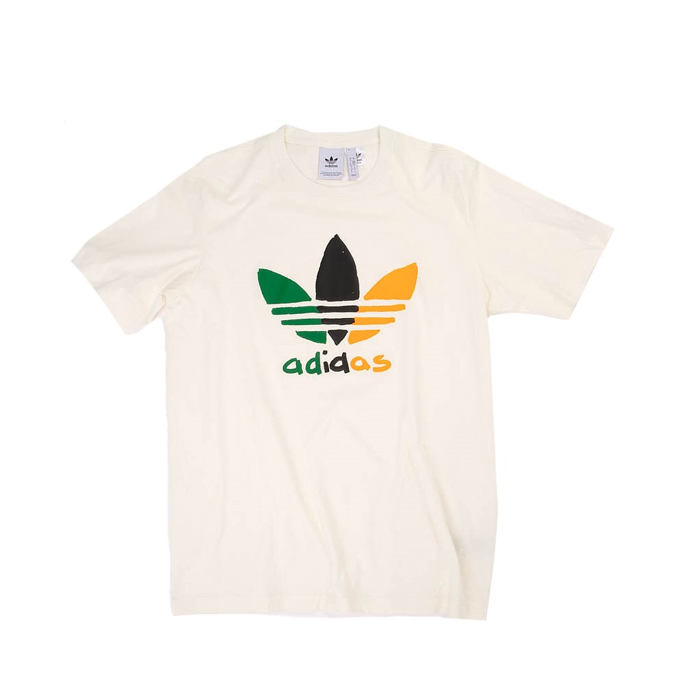 Mens adidas Adicolor Trefoil Tee - Off White