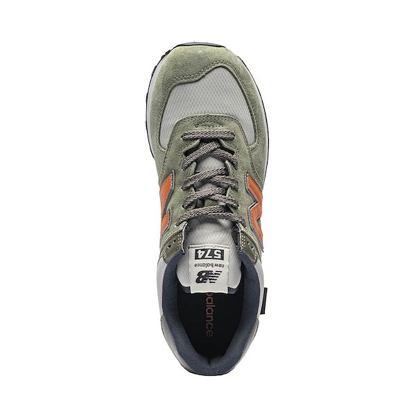 alternate view New Balance 574 Athletic Shoe - Dark Olivine / Infield Clay / BlackALT2