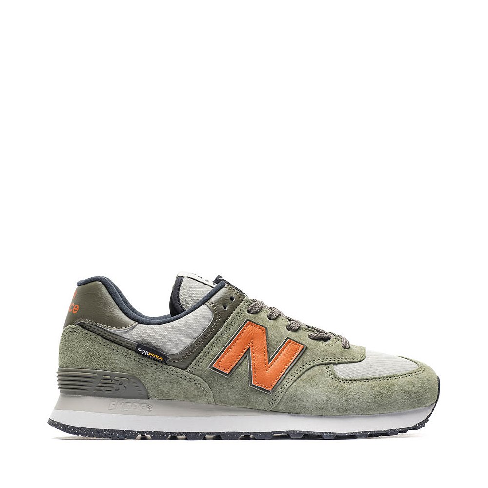 New Balance 574 Athletic Shoe - Dark Olivine / Infield Clay / Black