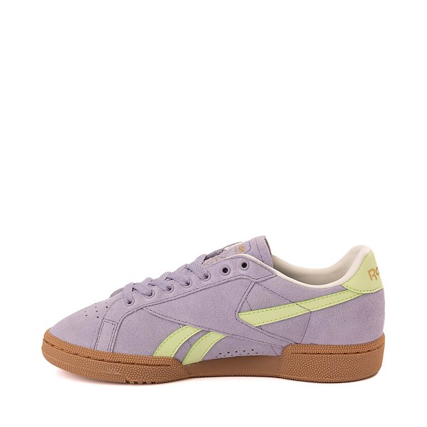 alternate view Womens Reebok Club C Grounds UK Athletic Shoe - Dusk Purple / Astro LimeALT1