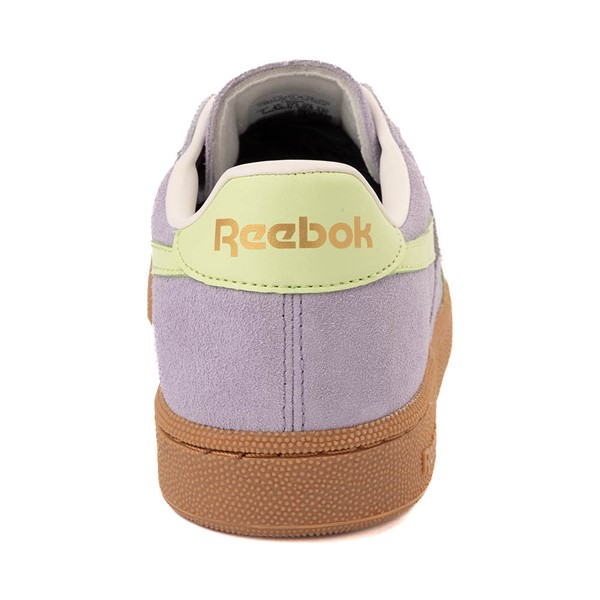 alternate view Womens Reebok Club C Grounds UK Athletic Shoe - Dusk Purple / Astro LimeALT4