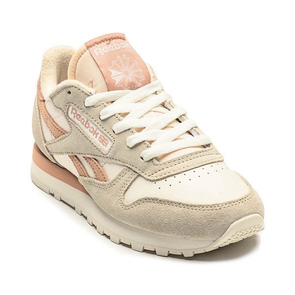 Chaussure athletique Reebok Classic en cuir pour femmes Craie Beige Rose antique JourneysCanada