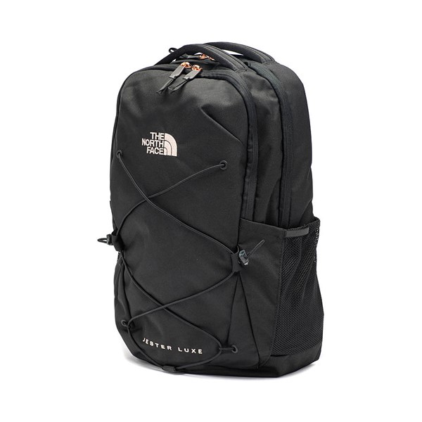 alternate view Womens The North Face Jester Luxe Backpack - TNF Black Heather / Burnt Coral MetallicALT4