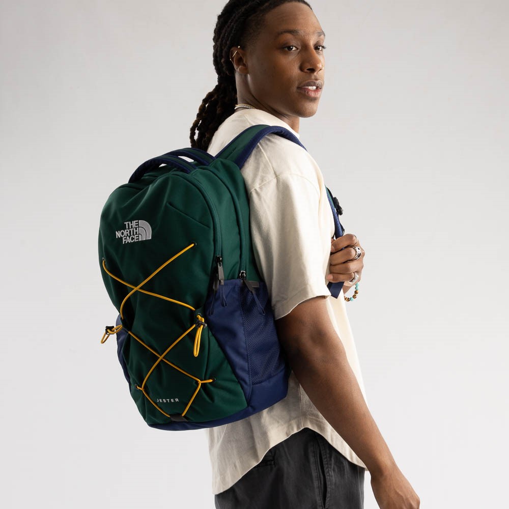 The North Face Jester Backpack Hunter Green Eagle Blue JourneysCanada