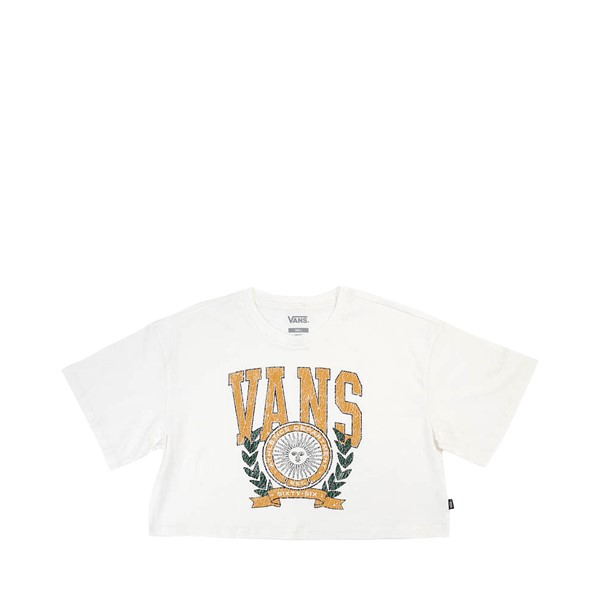 Womens Vans First Team Crop Tee - Marshmallow