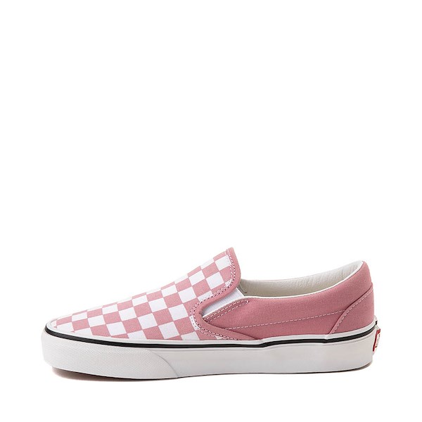 alternate view Vans Slip-On Checkerboard Skate Shoe - Foxglove / WhiteALT1