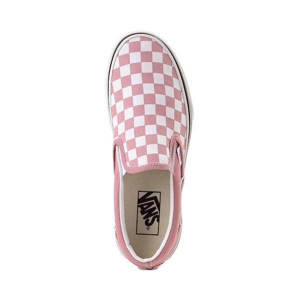 alternate view Vans Slip-On Checkerboard Skate Shoe - Foxglove / WhiteALT2