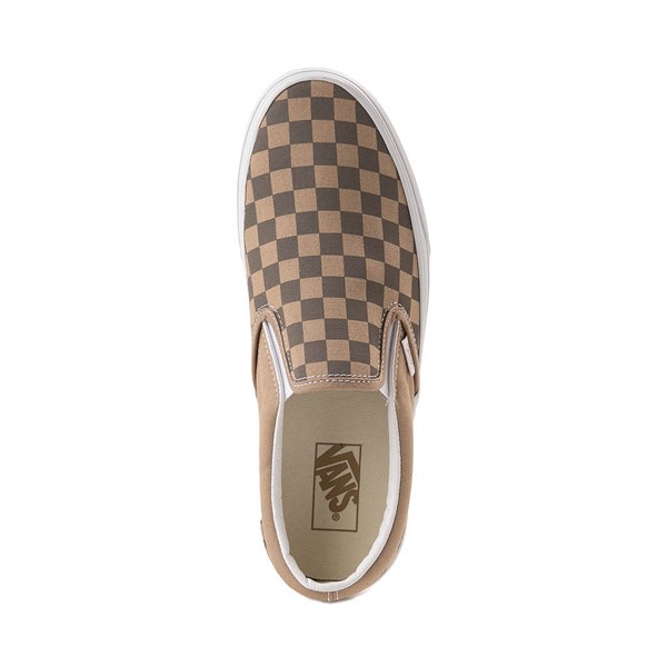 alternate view Vans Slip-On Checkerboard Skate Shoe - Block BrownALT2