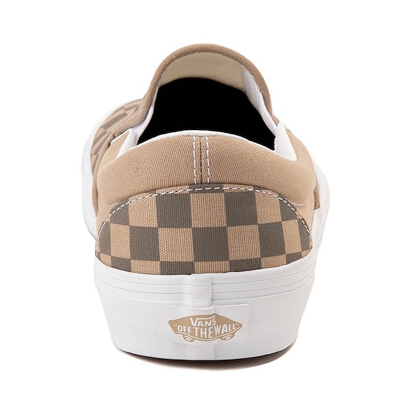 alternate view Vans Slip-On Checkerboard Skate Shoe - Block BrownALT4